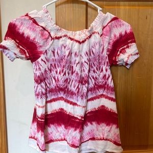 Tie dye linen top